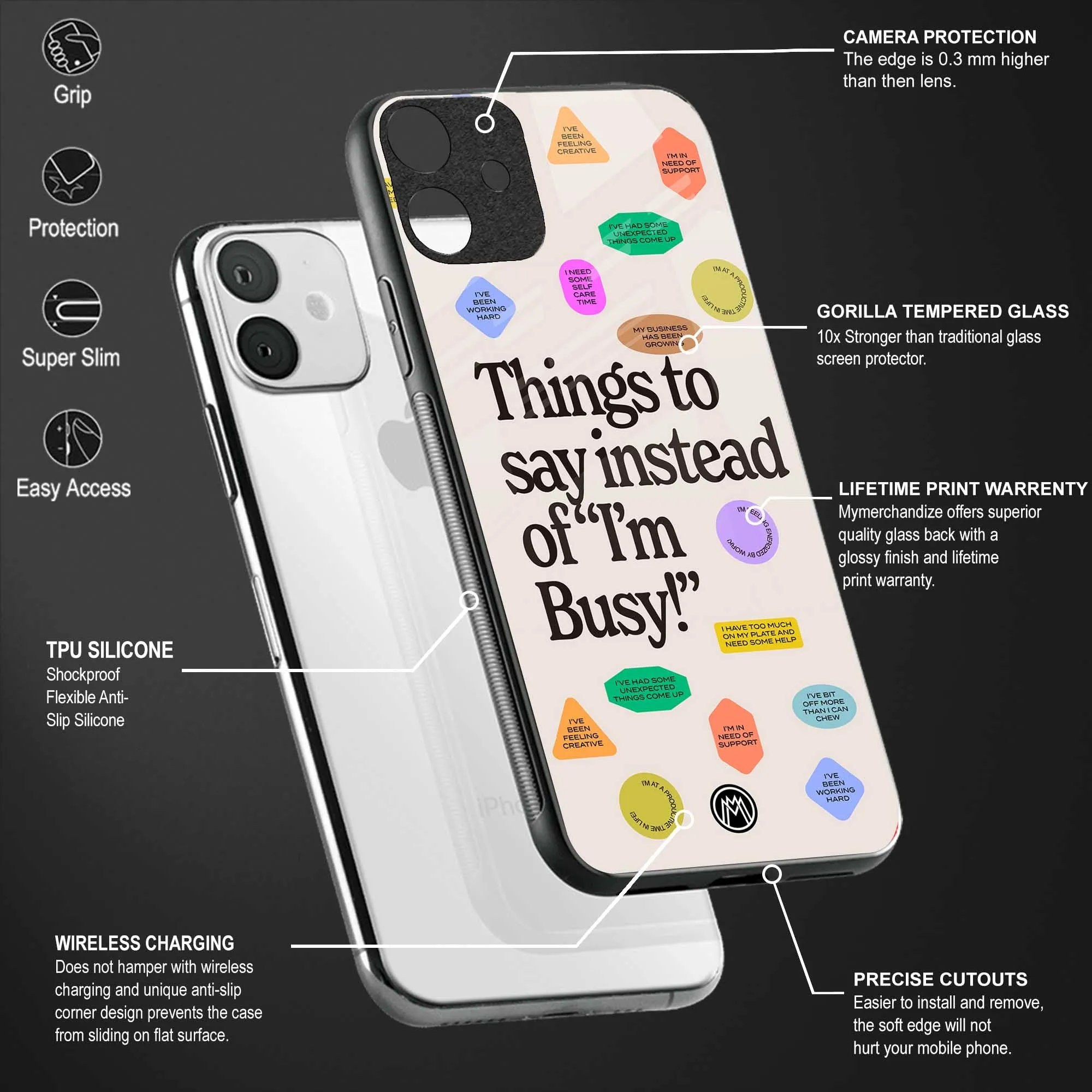 10 Things To Say Phone Case for IPhone 12 Pro max | Glass Case