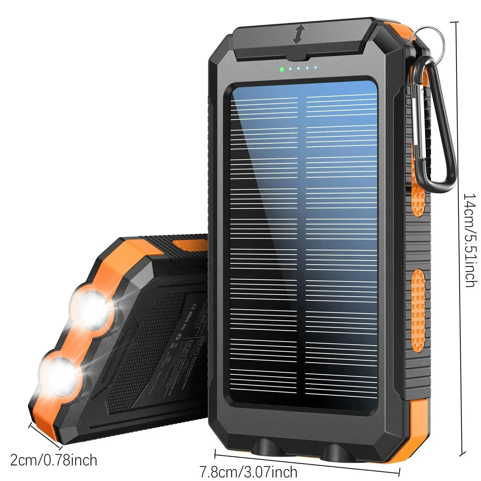 10000 Mah Portable Solar Power Bank