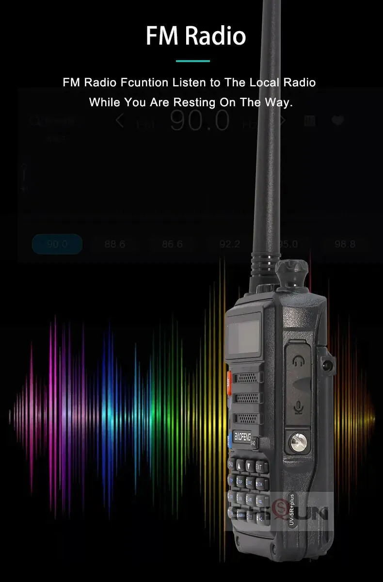 10W Walkie Talkie Long Range Baofeng UV-5R Plus Radio for Hunting 10 KM Upgrade of UV 5R UV-10R Ham Radio 10KM UHF/VHF Tri Bands