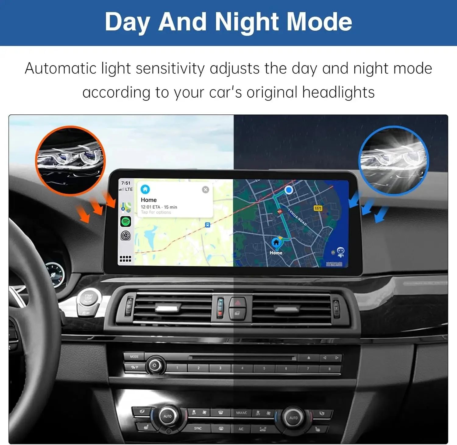 12.3 Inch Touchscreen Wireless CarPlay for BMW 5 Series F10 F11 2012-2016