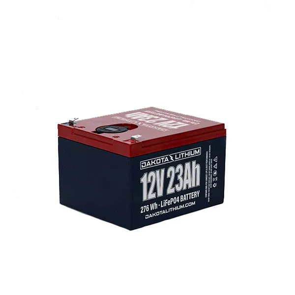 12v 23Ah Battery With Dual USB Ports and Voltmeter