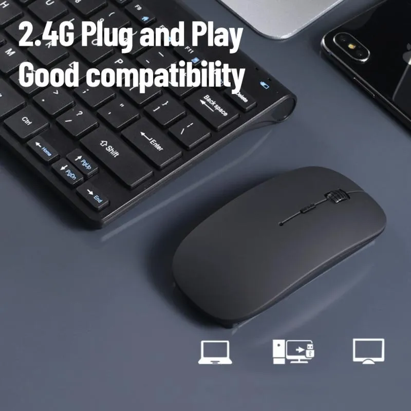 1600 Dpi Wireless Mouse Keyboard Ultra-thin Keyboard For Tablet 2.4g Laptop Accessories Ergonomics Ultra Thin Keyboard Portable