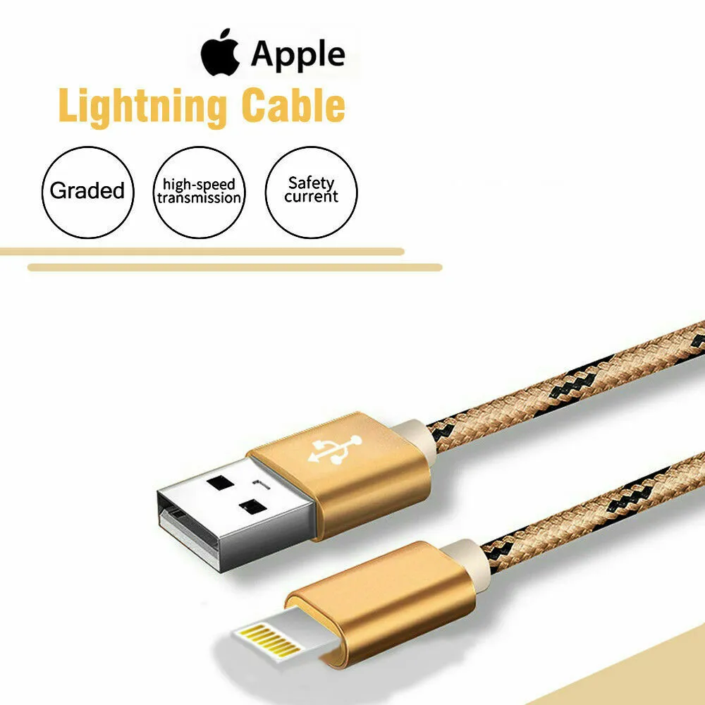 1M Rose Gold Fast Charging Lightning Data Sync Charger Cable Cord For iPhone