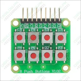 2x4 Matrix Keyboard 8 Pushbutton Keypad V1.02 Expansion Module For Arduino