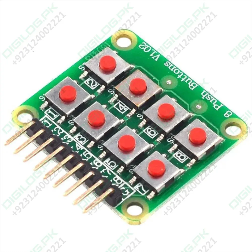 2x4 Matrix Keyboard 8 Pushbutton Keypad V1.02 Expansion Module For Arduino