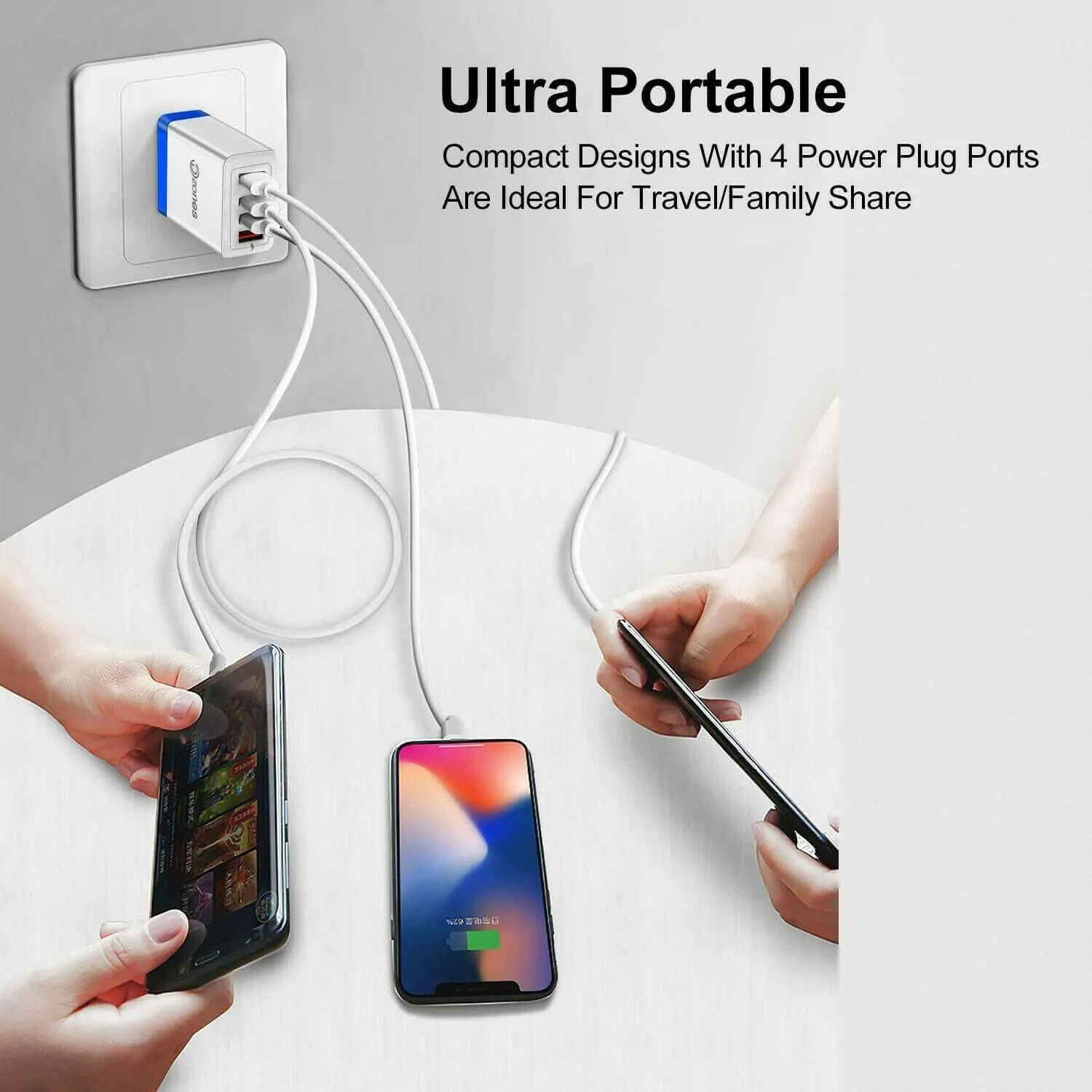 4 Port High-Speed Wall Charger 2 Pack!