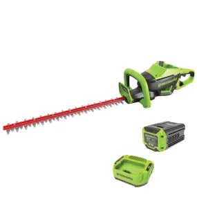 82V 24" Hedge Trimmer with 2Ah Battery and Single Port Charger