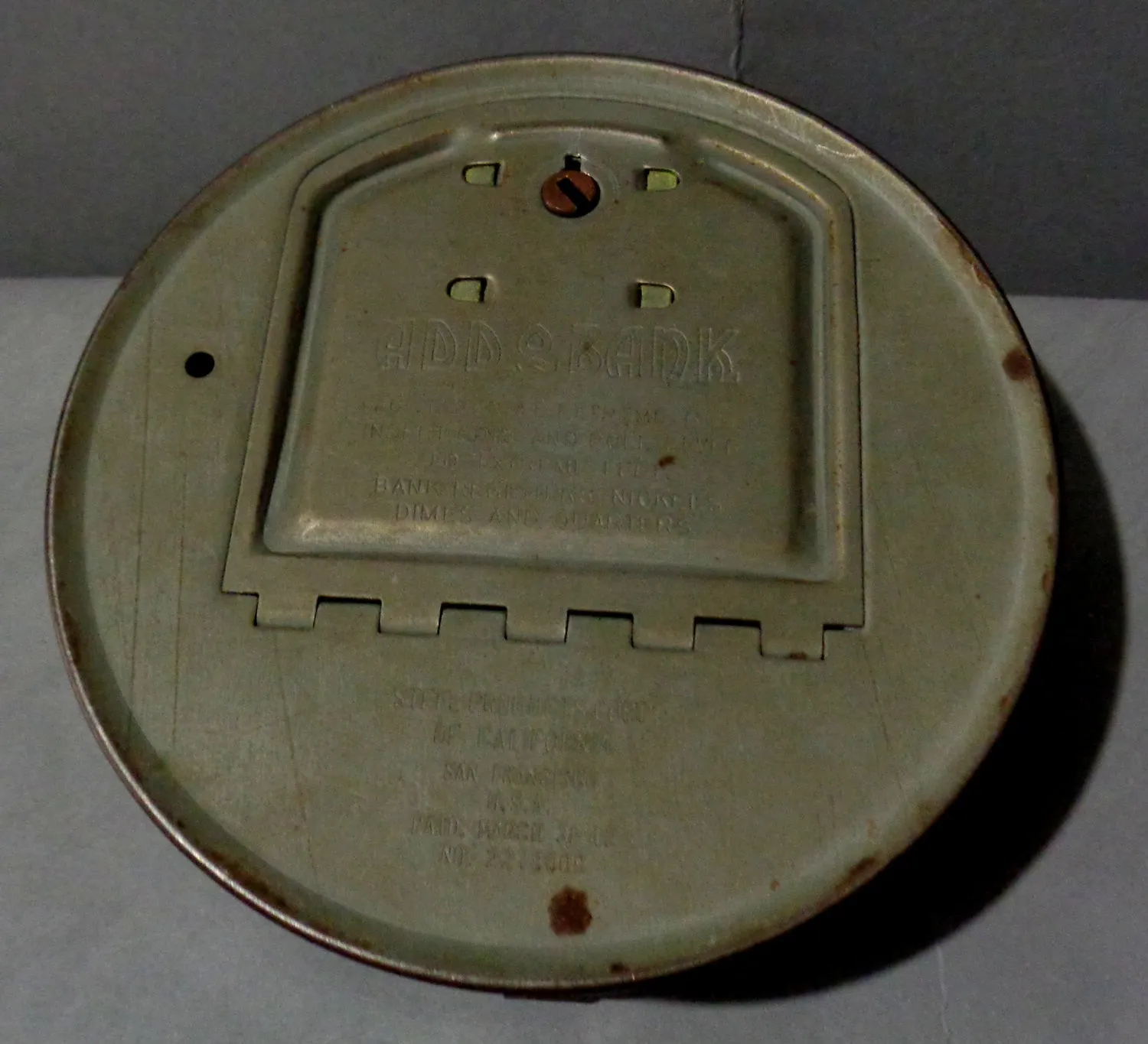 ADD O BANK, 1942, Colonial Federal Savings and Loan Association,Staten Island,NY, Vintage Coin Metal Bank