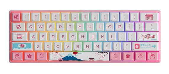 Akko 61K World Tour Tokyo R2 3061S RGB Gateron Jelly Pink Switch Keyboard