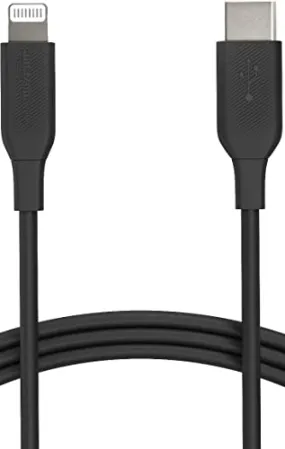 Amazon Basics USB-2.0 Type C to Lightning Cable (MFi Certified), 3 Feet, Black