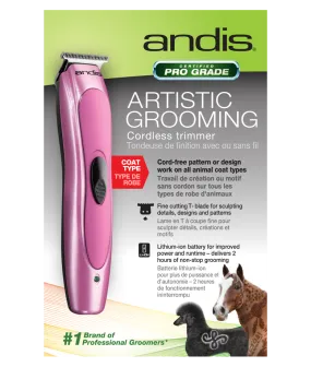 Andis Artistic Grooming Cordless Trimmer Pink