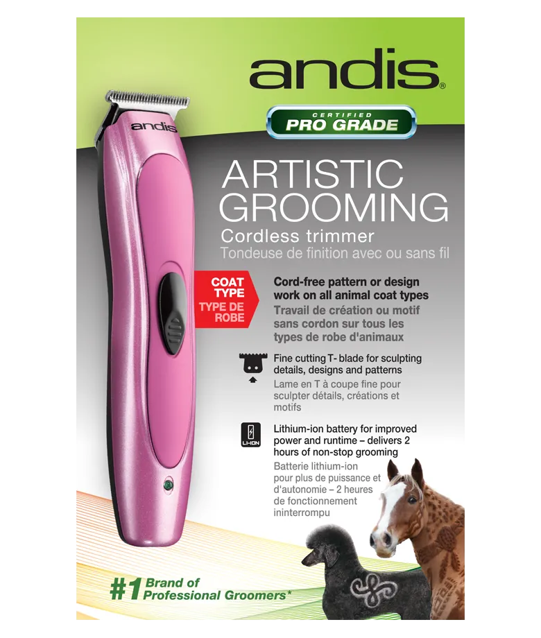 Andis Artistic Grooming Cordless Trimmer Pink