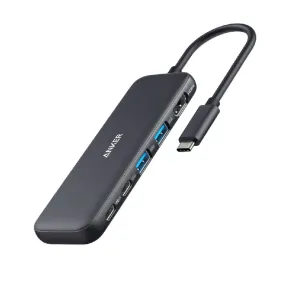 Anker 332 USB-C Hub 5-in-1 USB-C Connector with 4K hdmi 100W Power Charger - Black