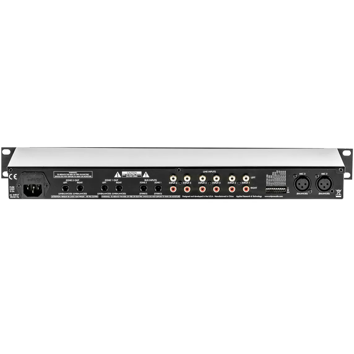 ART MX624 6-Channel Stereo Line Mixer, 1U Rack Mount