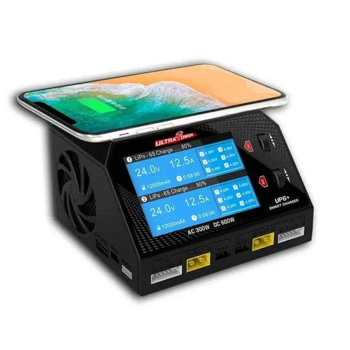 (AS-IS) UltraPower UP6  300W 16A 1-6S LiPo/LiHV Dual Channel AC/DC Smart Charger (NO CABLES)