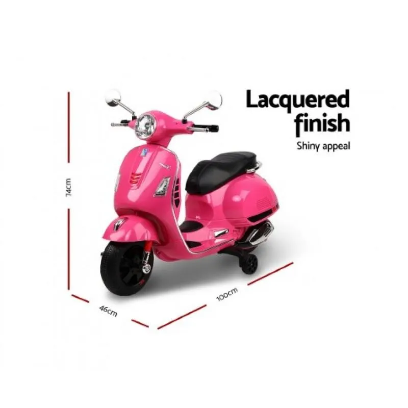 Aussie Baby Vespa Licensed 12V Kids Ride On Motorbike - Pink