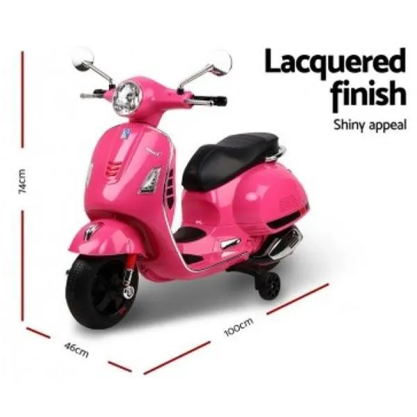 Aussie Baby Vespa Licensed 12V Kids Ride On Motorbike - Pink