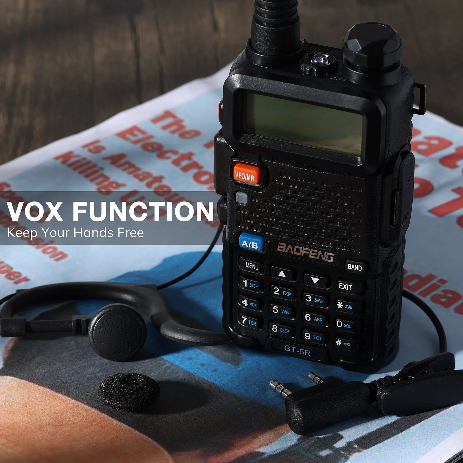 Baofeng GT-5R 5W Dual Band Radio [Upgraded Legal Version of UV-5R]