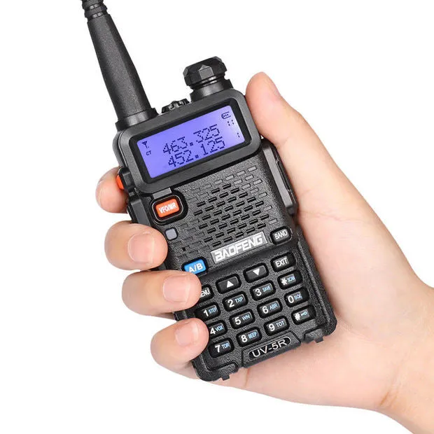 Baofeng UV-5R [5 Pack] | Dual Band | 4/1W | 128CH | Flashlight | VOX | Alert