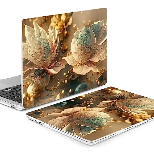 Batianda Premium Case for New MacBook Air 15 inch 2023 with M2 Chip Model A2941, Designed Protective Plastic Hardshell & Keyboard Cover & Screen Protector, Lovely Flower