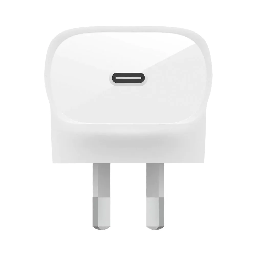 Belkin BOOSTCHARGE USB-C PD 3.0 PPS Wall Charger 30W with USB-C Cable to Lightning Connector White