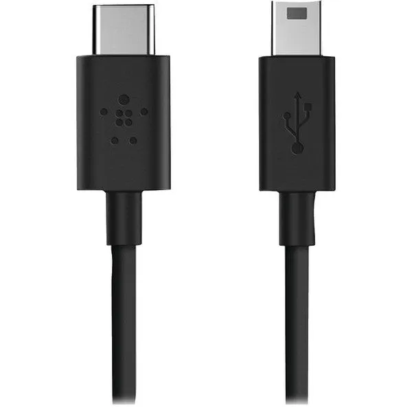 BELKIN F2CU034bt06-BLK 2.0 USB-C(TM) to Mini-B Charge Cable, 5.6ft