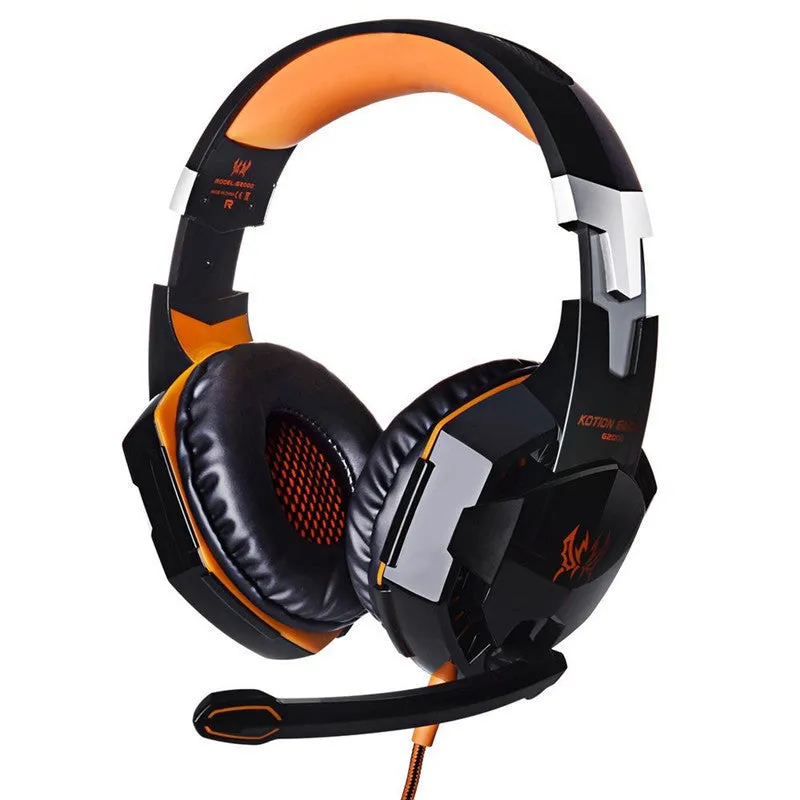 Best PC Gamer casque EACH G2000 Stereo Hifi Gaming Head Phones With Microphone Dazzle Lights Glow Game Music Headset