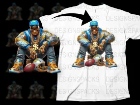 Blinged Out Skeleton Los Angeles Chargers Fan Art Png Digital Download