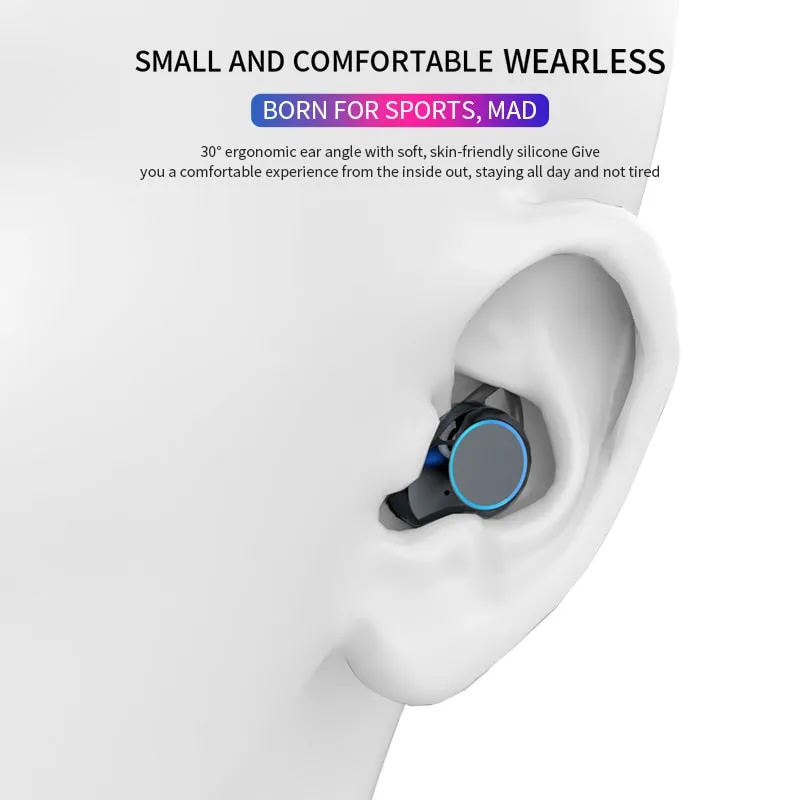 Bluetooth Stereo Earphone Wireless IPX7 Waterproof Touch Earbuds