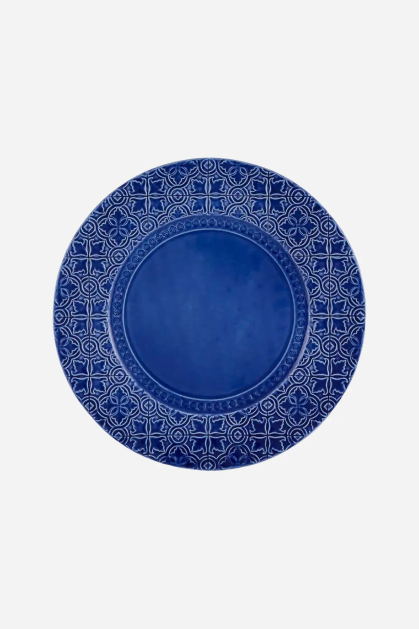 Bordallo Pinheiro Rua Nova Charger Plate in Indigo