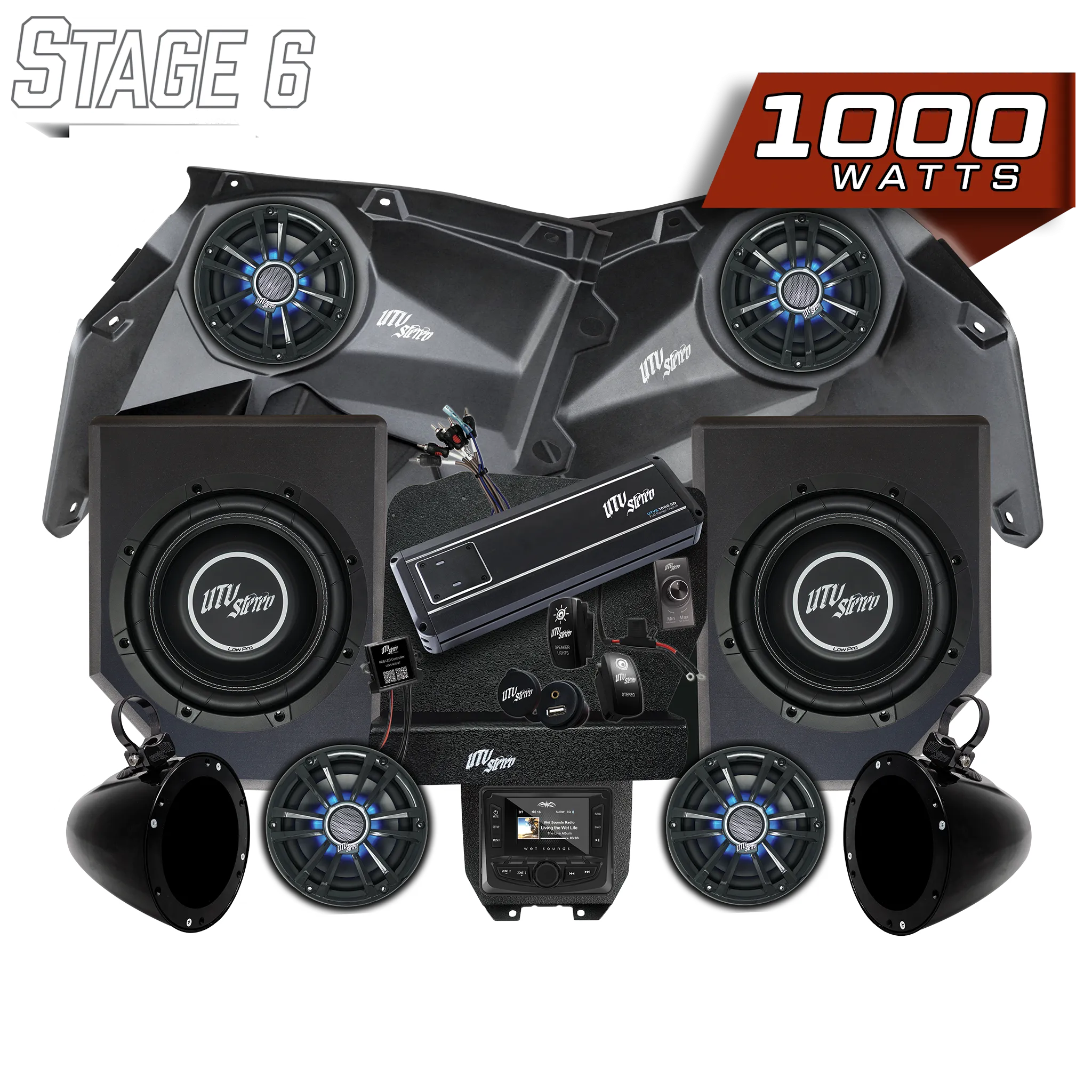 Can-Am® X3 Signature Series Stage 6 Stereo Kit |  UTVS-X3-S6-S