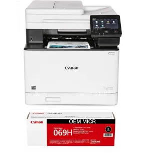 Canon MF751Cdw MFP Check Printer with 1 OEM 069H MICR Cartridge (High Yield)