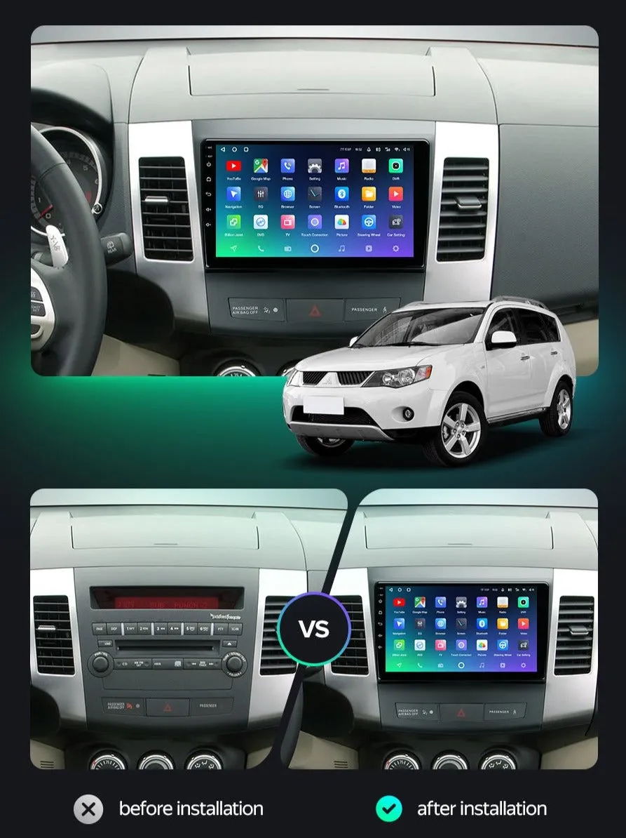 Car Dealz Premium Advanced 4G Data Model 10.2" Android 12.0 For Mitsubishi Outlander Citroen C-Crosser Peugeot 4007 2005 - 2013