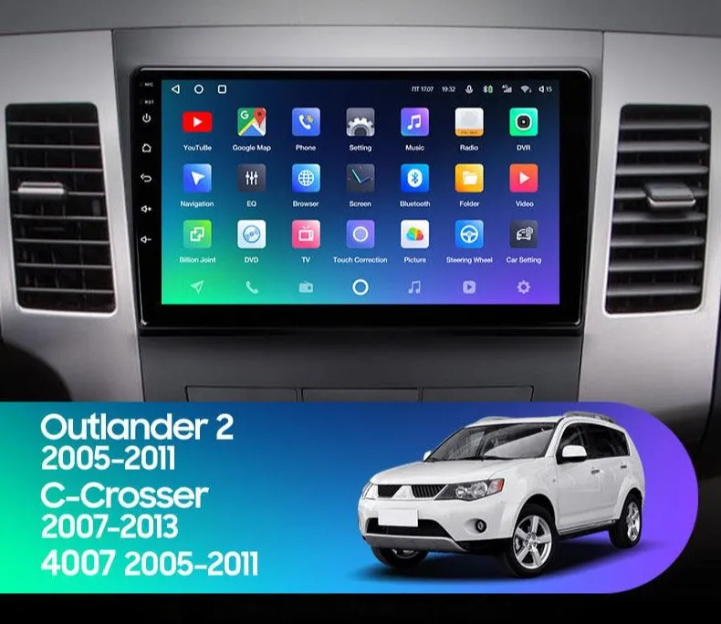 Car Dealz Premium Advanced 4G Data Model 10.2" Android 12.0 For Mitsubishi Outlander Citroen C-Crosser Peugeot 4007 2005 - 2013