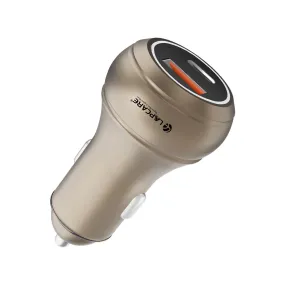 CARGE 145W PD Super Fast Car Charger With 100W USB-A & 45W Type C (LCC-215) Gun Metal