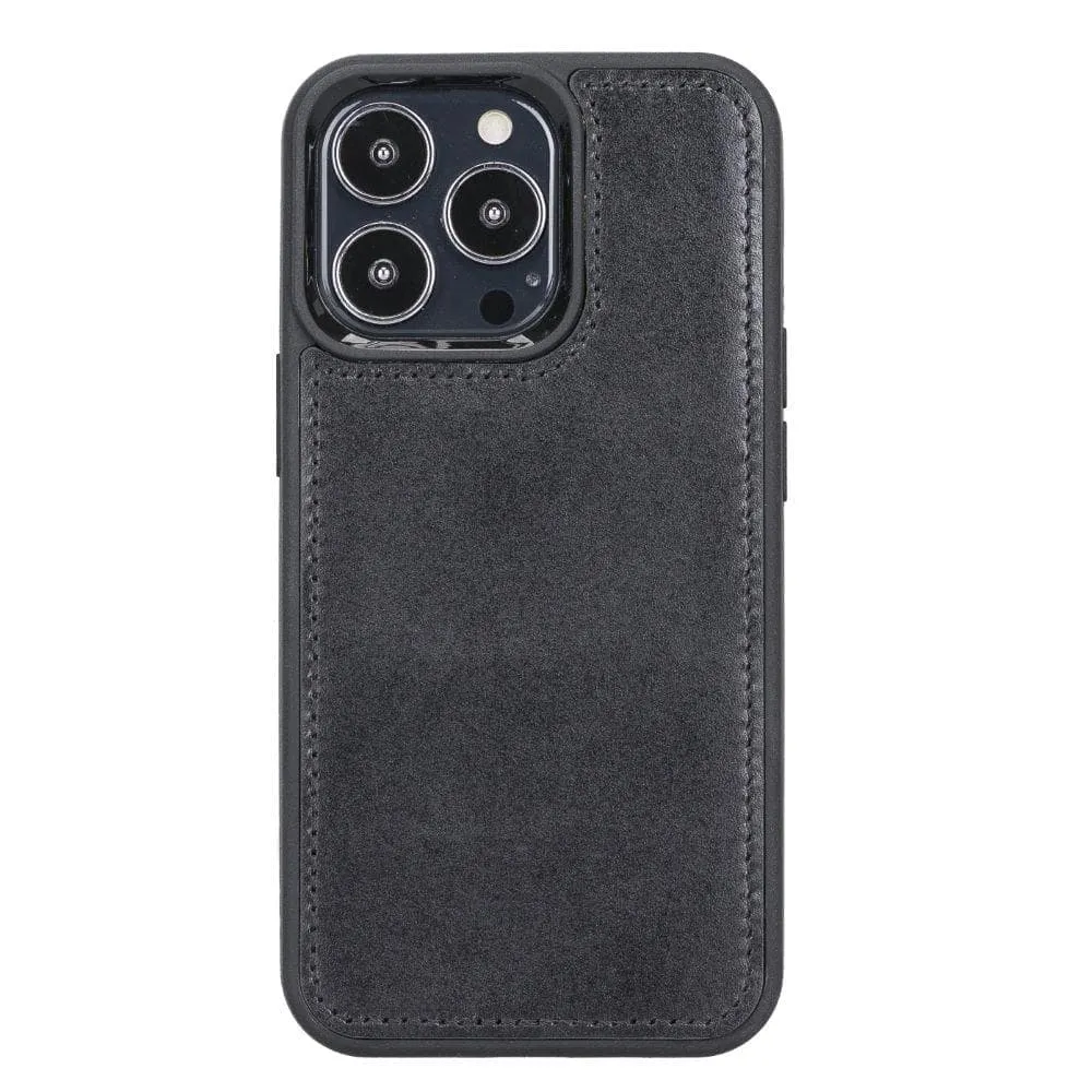 Carter iPhone 13 Mini Detachable Wallet Case, Rustic Black