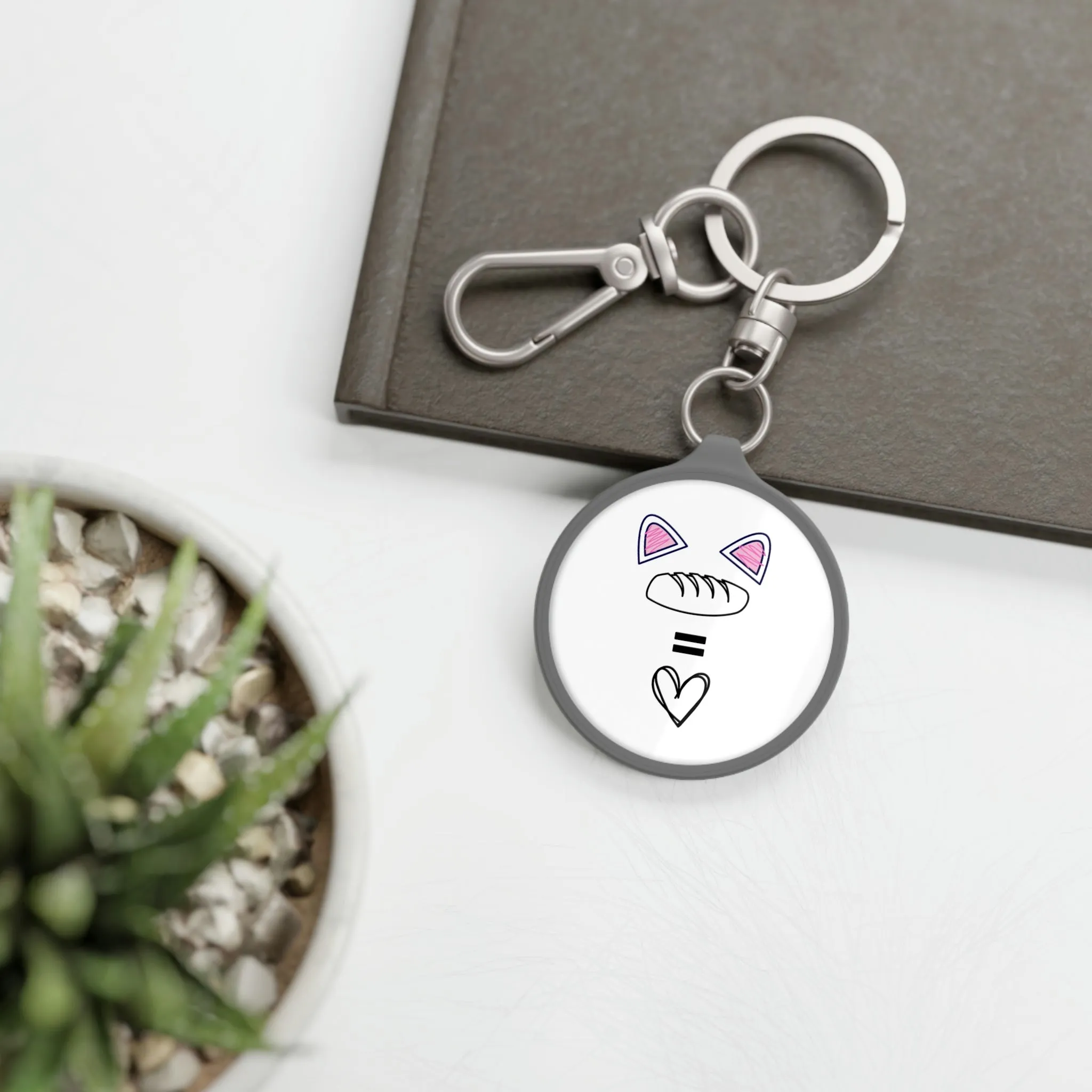 cat loaf Keyring Tag