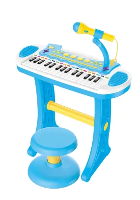 Children's Electronic Keyboard with Stand (Blue) Musical Instrument Toy