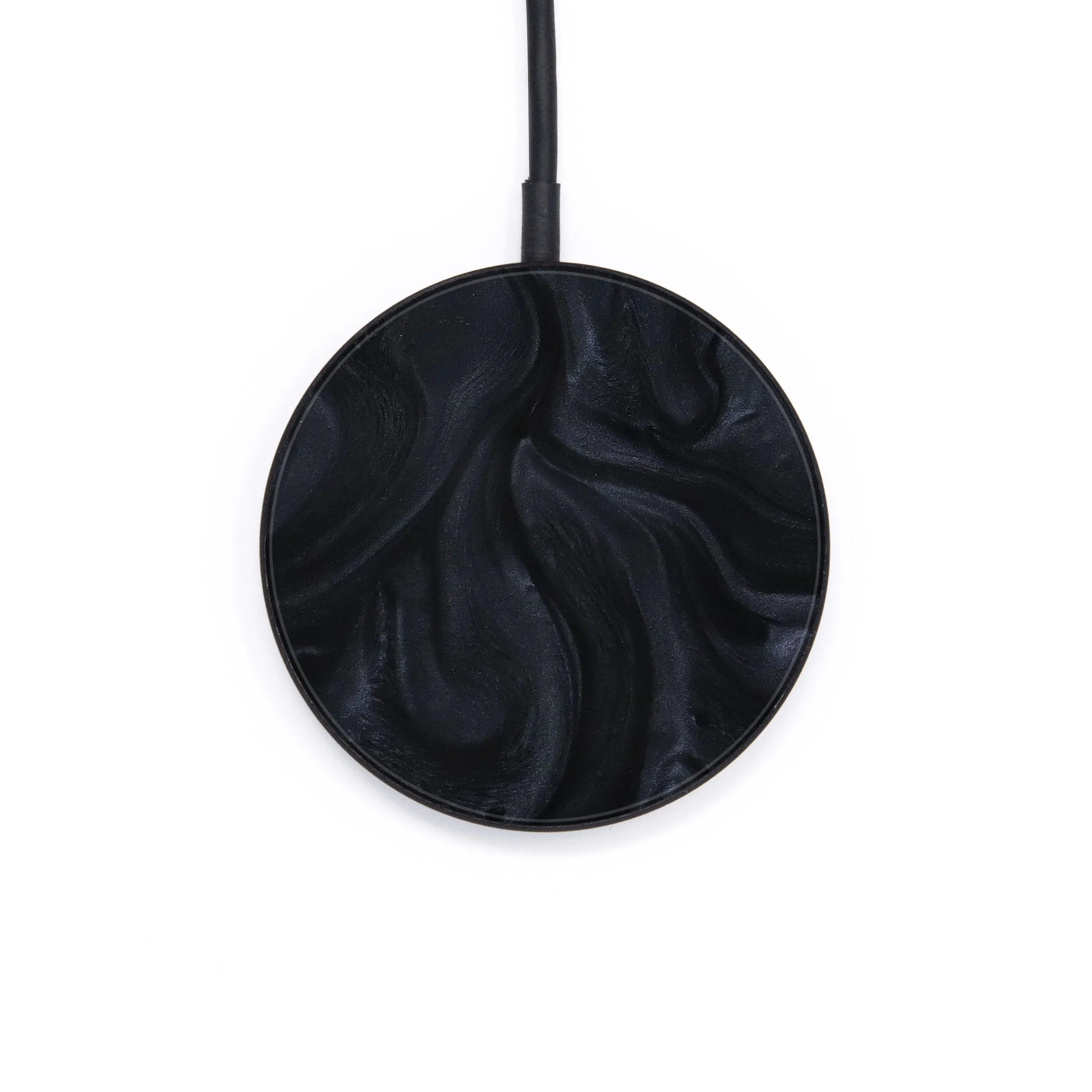 Circle ResinArt Wireless Charger - Nunzio (Pure Black, 595594)