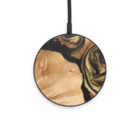 Circle Wood Resin Wireless Charger - Adrianna (Black & White, 697901)