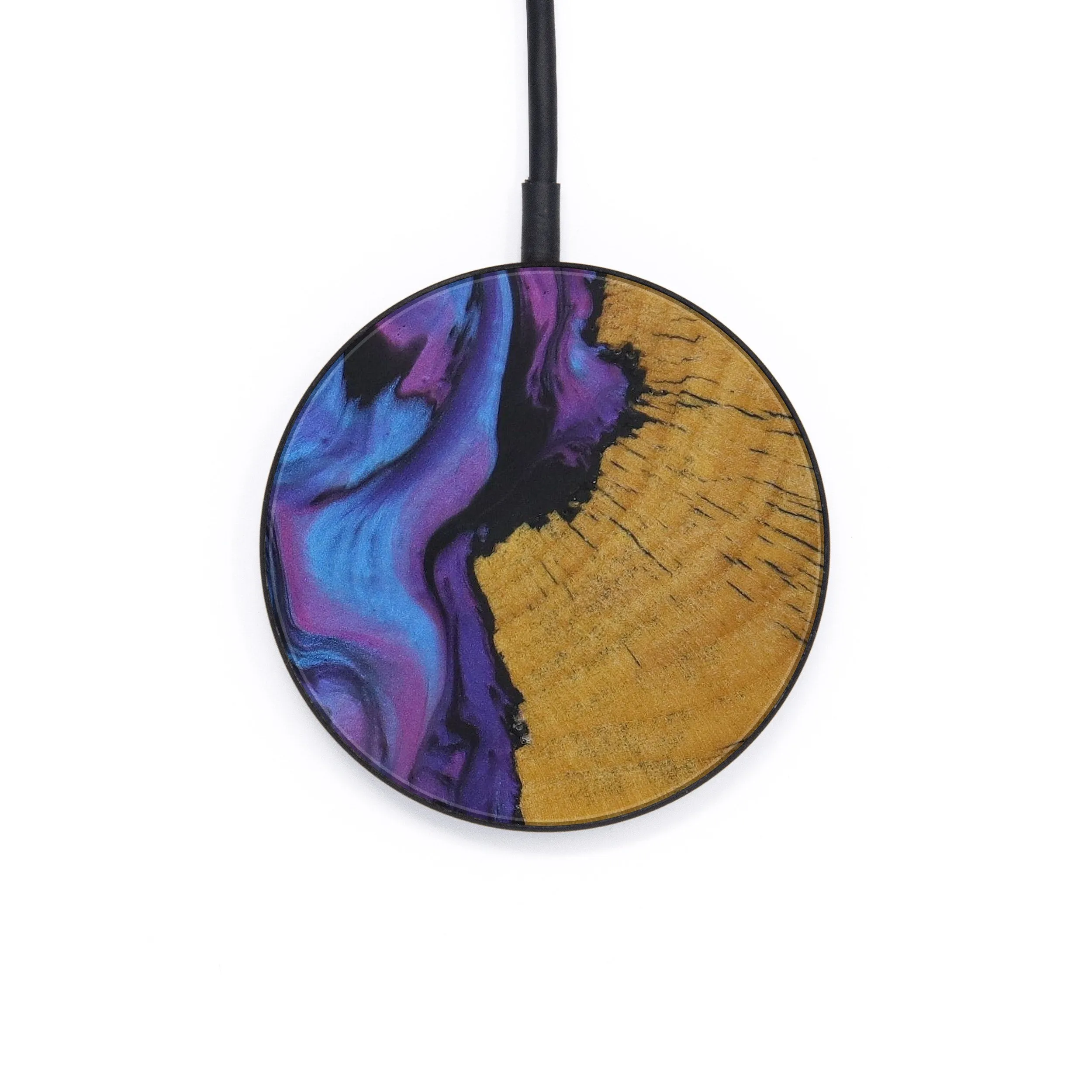 Circle Wood Resin Wireless Charger - Alva (Purple, 582652)