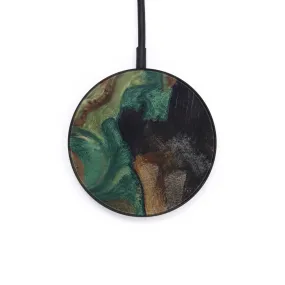 Circle Wood Resin Wireless Charger - Alwyn (Dark Green, 581243)