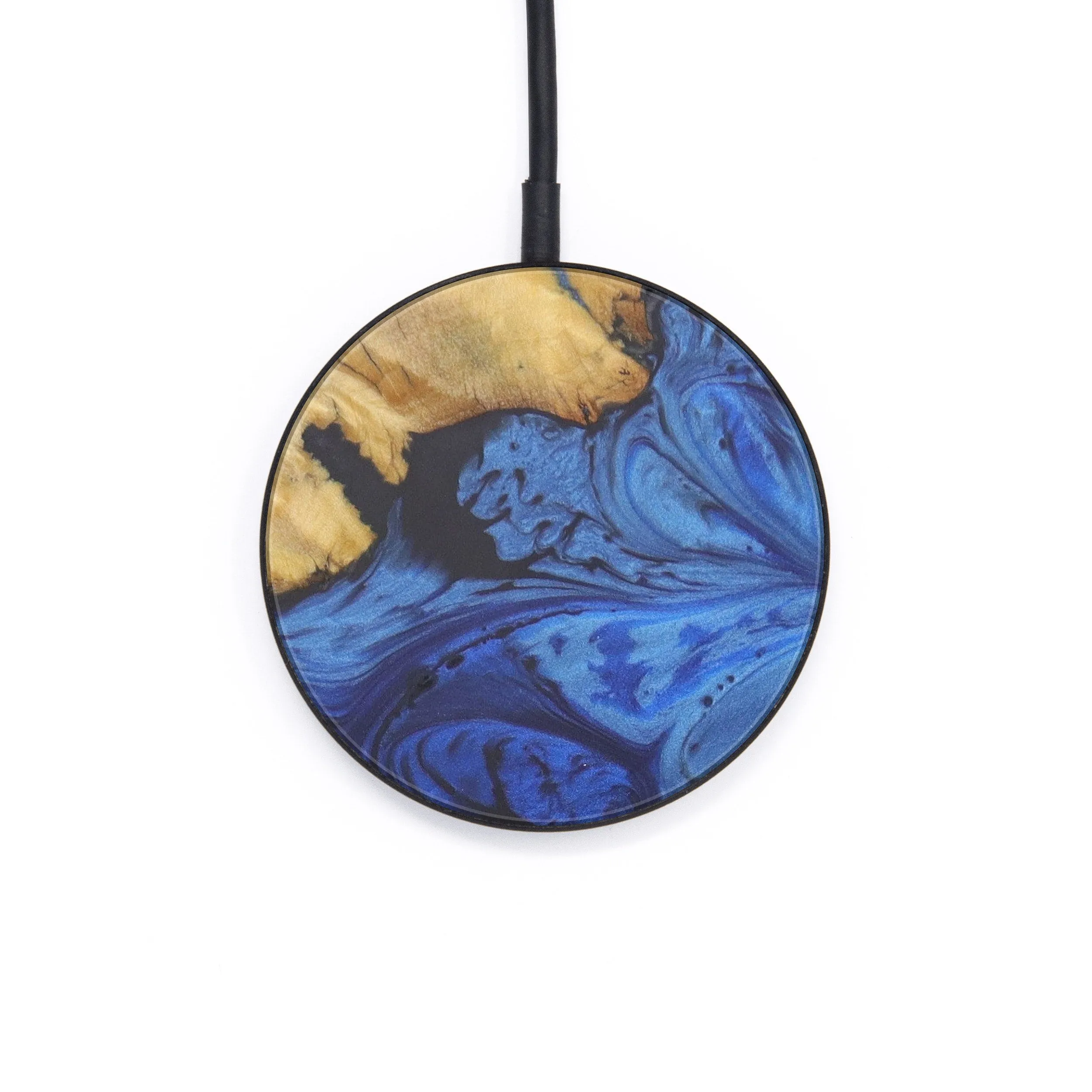 Circle Wood Resin Wireless Charger - Arabela (Dark Blue, 599295)