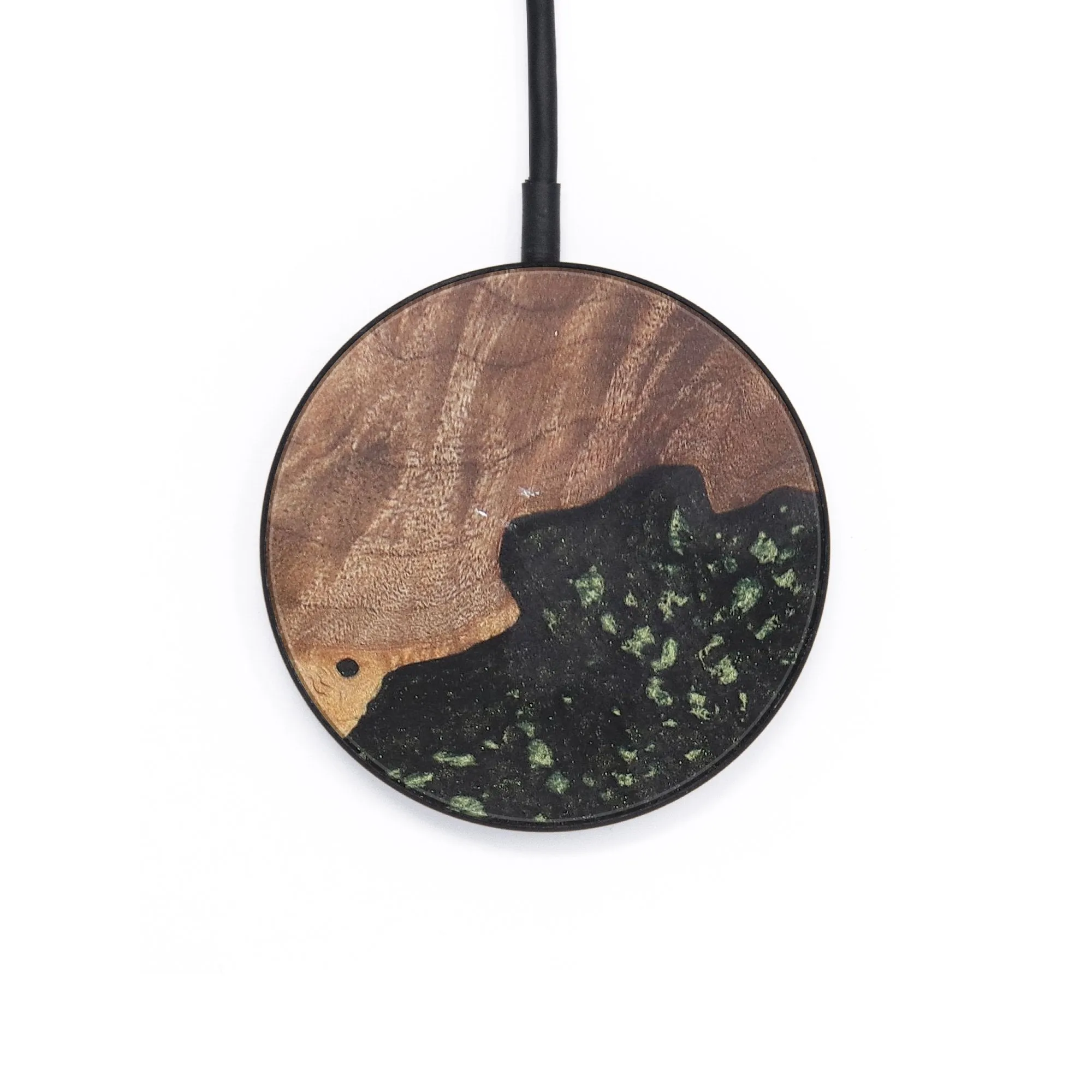 Circle Wood Resin Wireless Charger - Beckham (Green, 691865)