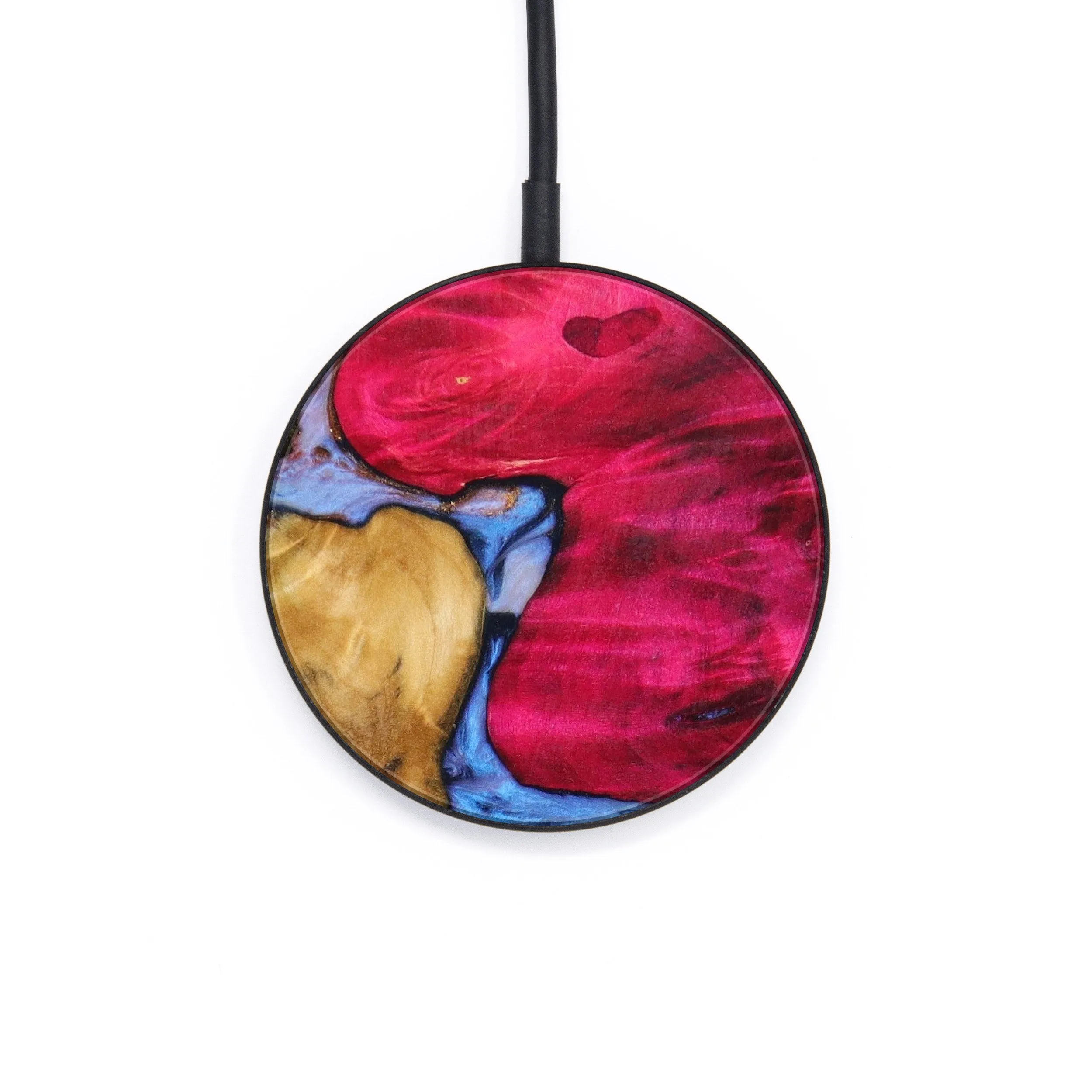 Circle Wood Resin Wireless Charger - Bonita (Mosaic, 642543)