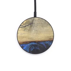 Circle Wood Resin Wireless Charger - Bryn (Dark Blue, 607312)