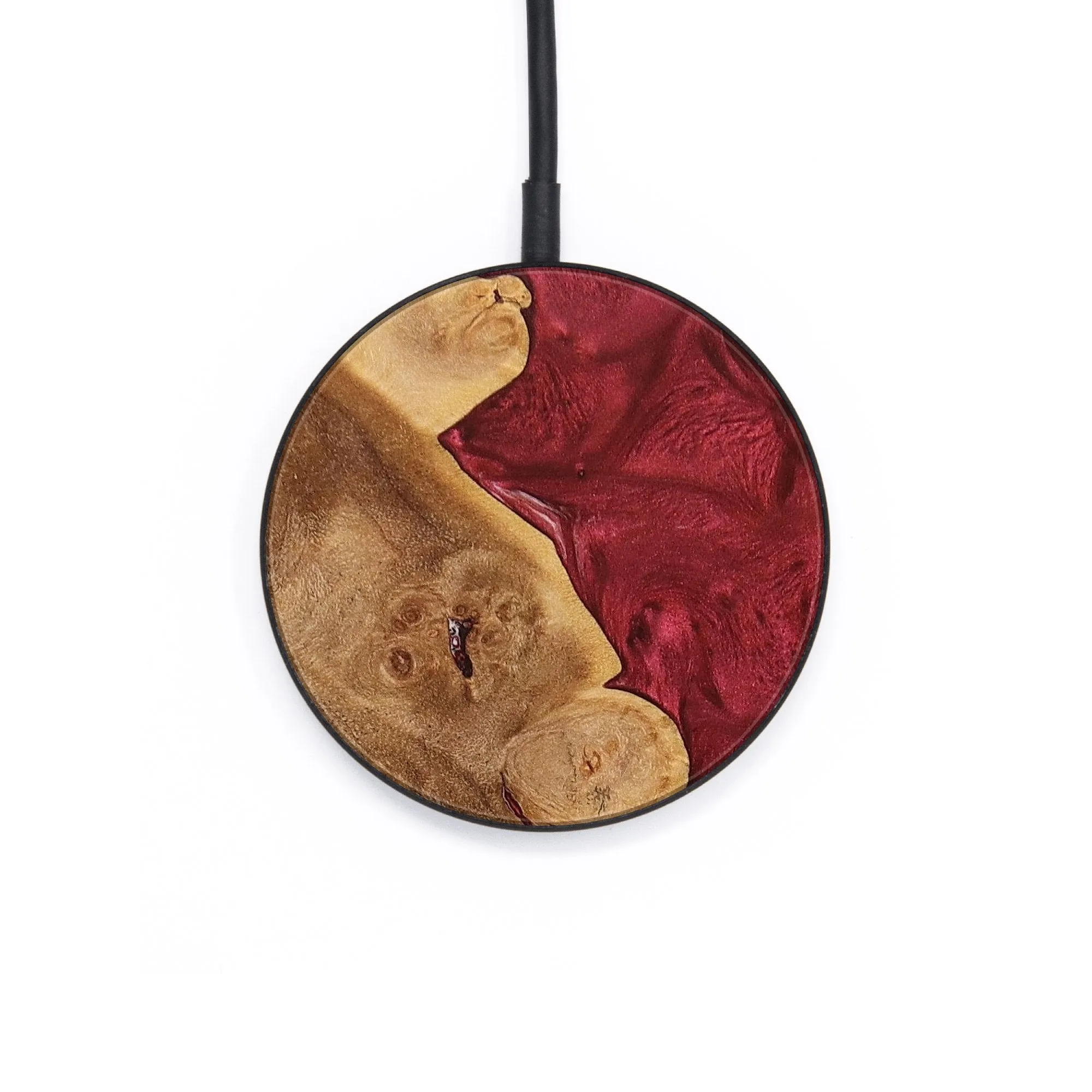 Circle Wood Resin Wireless Charger - Byron (Red, 650249)