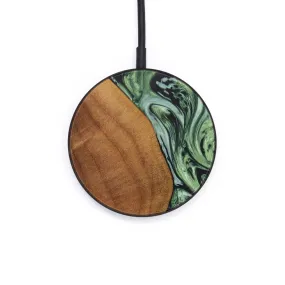 Circle Wood Resin Wireless Charger - Catina (Green, 640673)