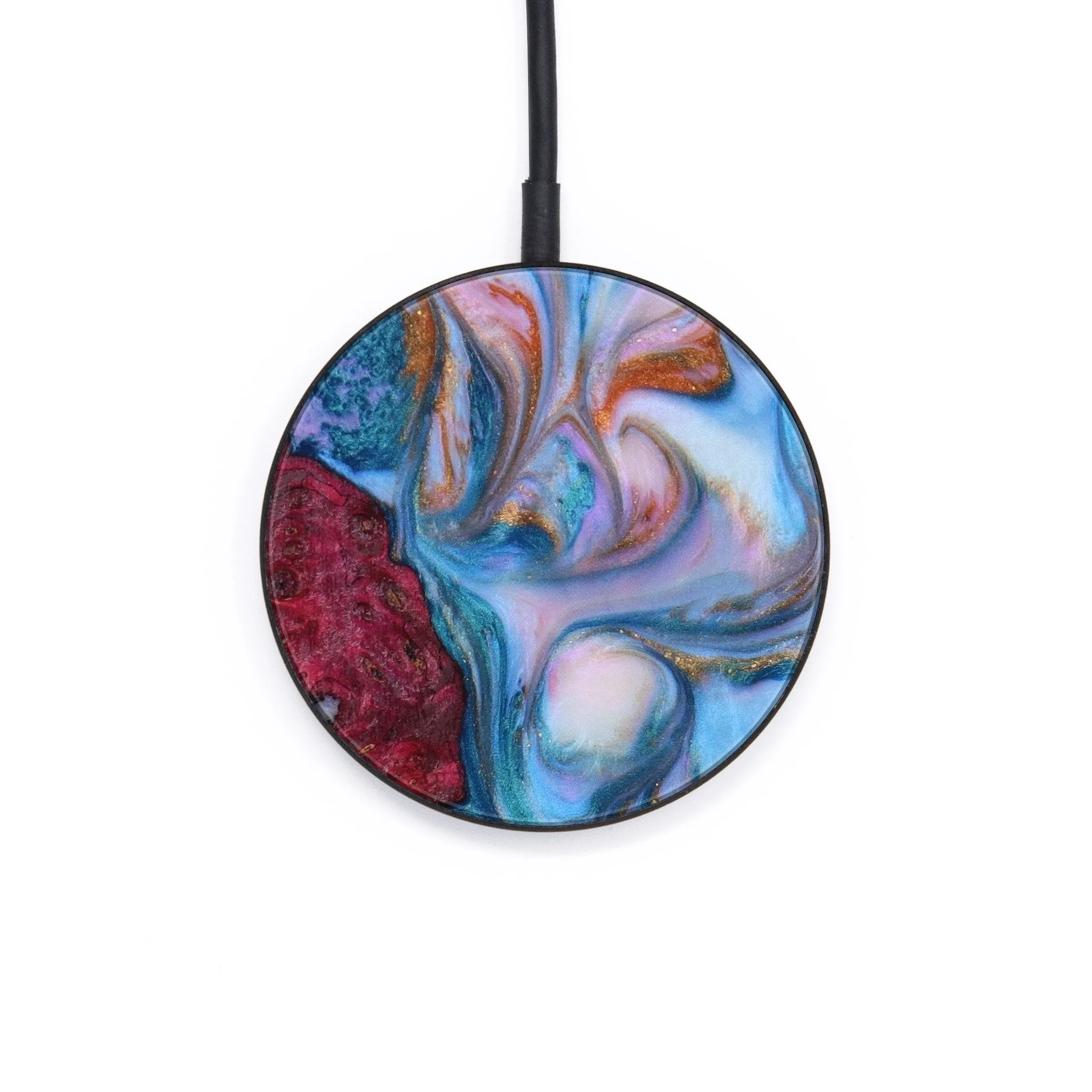 Circle Wood Resin Wireless Charger - Caylee (Artist Pick, 647411)