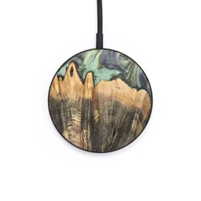 Circle Wood Resin Wireless Charger - Christian (Green, 696208)